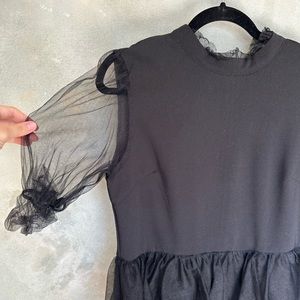 Shein size large black, tulle, ruffle skirt dress